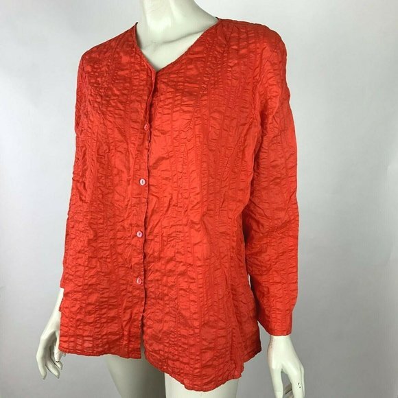 Eileen Fisher Cotton Blouse Top Button-Down Tunic - Picture 3 of 9